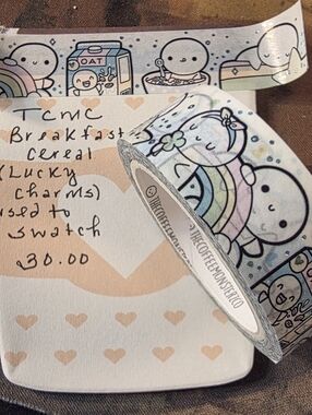 TCMC Breakfast Cereal Cute Character Washi Tape - Pastel Rainbow